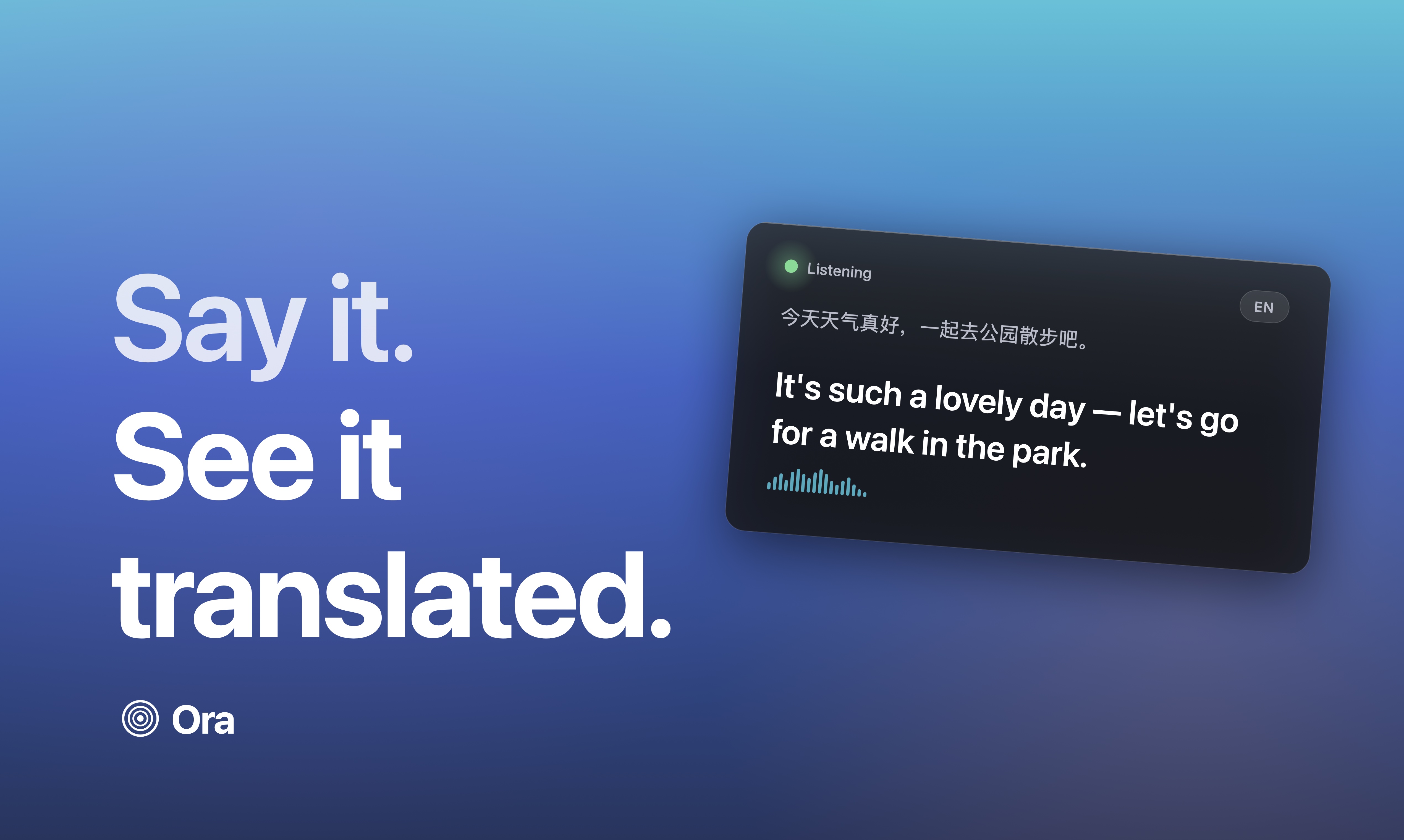 Say it. See it translated.